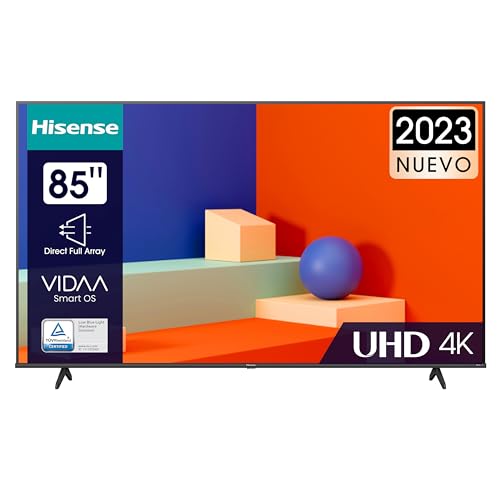Hisense TV 85A6K - UHD 4K Smart TV de 85 Pulgadas Televisor, Dolby Vision, Modo Juego Plus, DTS Virtual X, Control por Voz televisor, dvb t2 hevc h 265