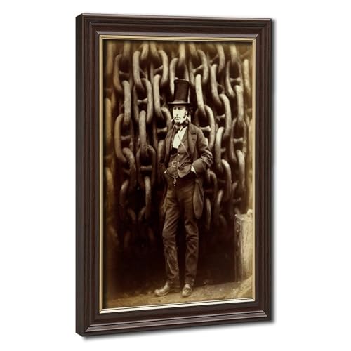 Toile Isambard Kingdom Brunel Robert Howlett cadre à suspendre décoration murale bureau 20x30