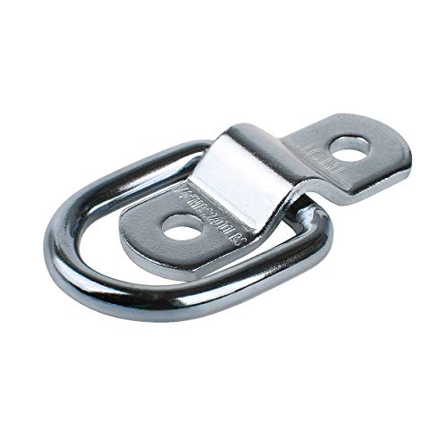 JCHL D-Ring Tie Downs Anchors Lashing Rings for Loads on Trailers Trucks RV Campers Vans ATV SUV Boats Motorcycles etc Vehicles Heavy Duty 2400 Pounds Capacity Tie Down Ring (10-Pack)