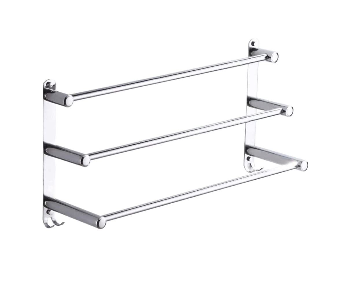 3 Bar Towel Rail Wall Mounted Towel Rack Modern Simple Towels Holder