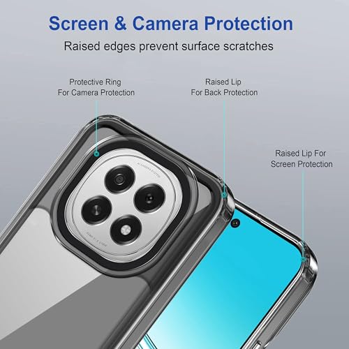Image of Zapcase Back Case Cover for Oppo F29 5G | Compatible for Oppo F29 5G Back Cover | Case Cover with Camera Protection | (TPU + PC | Translucent Black)