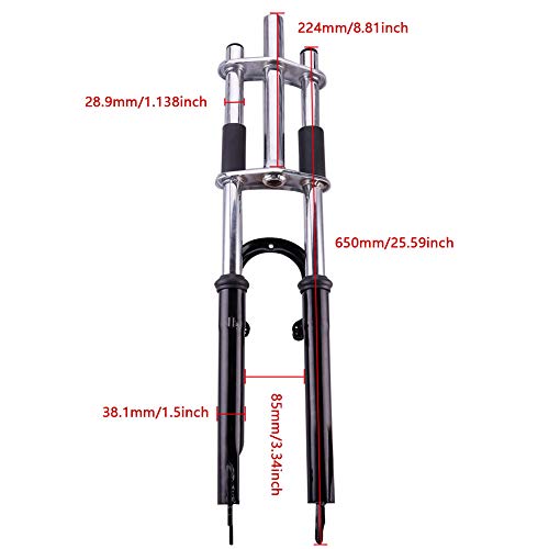 Niome Mountain Bike Front Fork 26\" Black Bicycle Forks Accessories Parts Cycling Bike Fork - Thumbnail 4