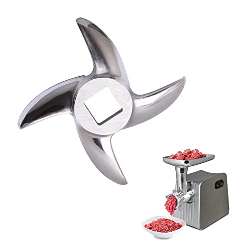 Cuchillas para Picadora, Cuchillas Maquina de Picar Carne, Cuchilla Picadora de Carne, Cuchilla para Picadora de Acero Inoxidable, Recambio de la Cuchilla Profesional para Carne en Forma de Cruz(12#)