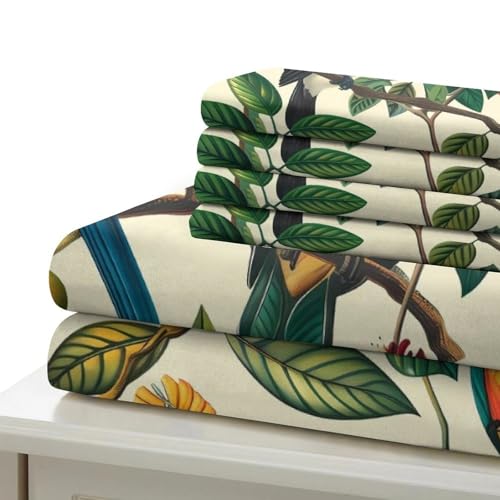 Housse de couette imprimé 3D illustration botanique 140x200 super douce - 7