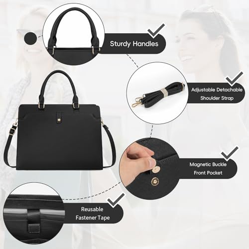 Bolso Maletín para Laptop Mujer 15.6 Pulgadas Impermeable miniatura 6