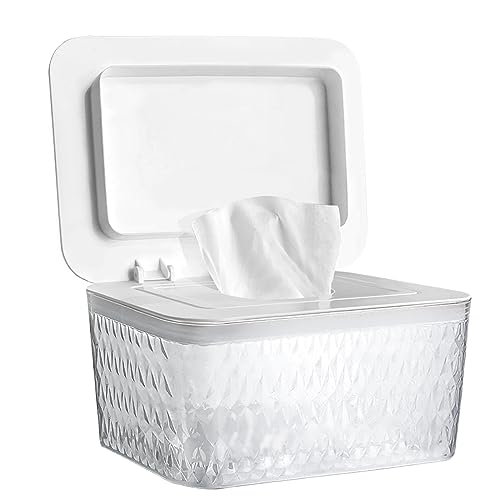 Image of AWGOU Wet Baby Wipes Dispenser - Large Capacity Wipe Holder Seal-Designed Dust-Proof Wet Wipes Container Keep Diaper Wipes Fresh