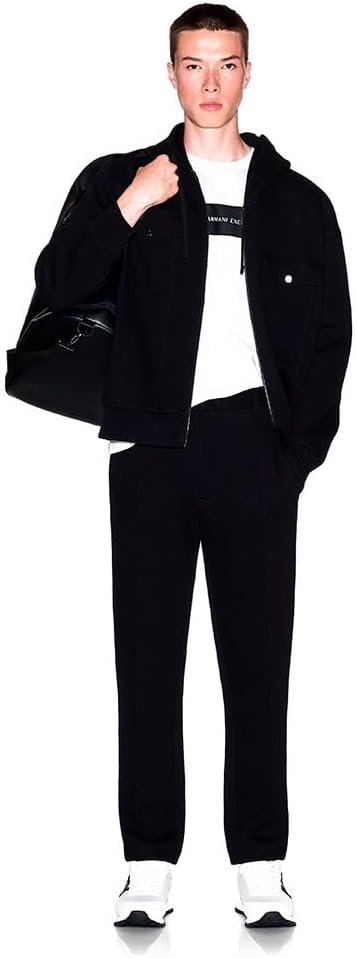 Armani Exchange Men's Cozy Pique Trouser, Black - Image 5
