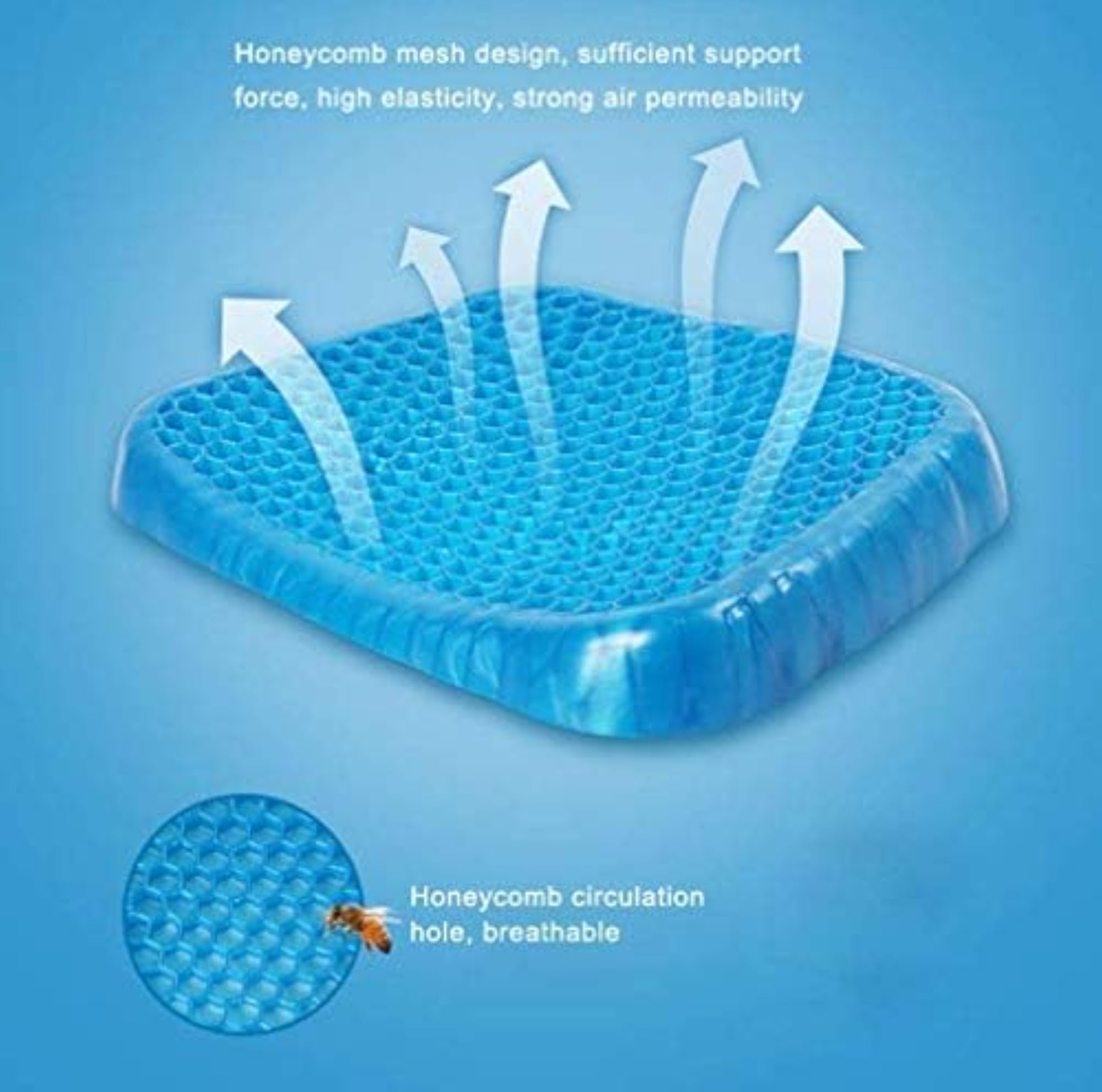 Egg Crate Cushion for Ergonomic Support, Washable