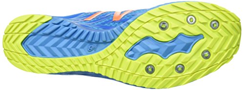 New Balance Cross Country 900 V4 Spike Tênis de corrida feminino, Azul brilhante/amarelo, 5.5