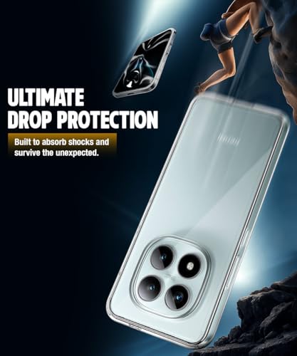 Image of WOW IMAGINE Transparent Back Cover Case for Redmi Note 15 Pro 5G | Raised Bumps for Full Device & Camera Protection Shockproof TPU Silicone Back Case Mobile Cover - Transparent