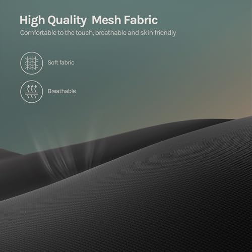 Sedia Gaming, Ampia Sedia da Ufficio Ergonomica Imbottita con Cuscino a Molla, Alta Capacità di Carico, Poltrona per Computer con Schienale Alto e Poggiapiedi, Tessuto a rete, Nero, GS11sz - Sedia gaming - Immagine 7