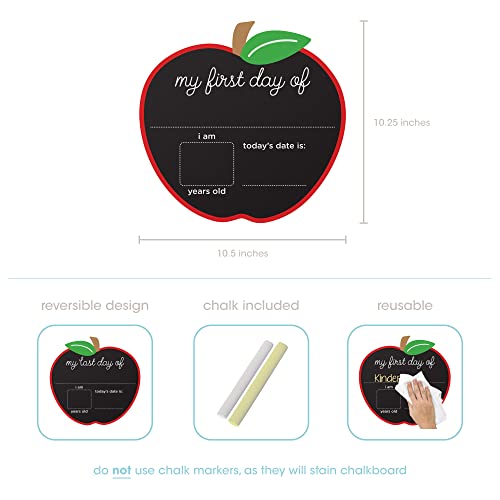 Pearhead First And Last Day Of School Reversible Chalkboard, Reusable Photo Sharing Prop With Chalk, Celebrate School Memories And Milestones #TOP3