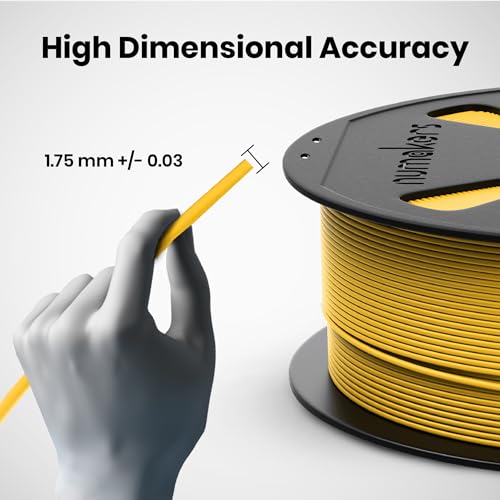 Image of NUMAKERS PLA+ 3D Printer Filament, 1.75mm, Dimensional Accuracy + /- 0.03 mm, 1 kg Spool (2.2 lbs), Compatible with Most FDM Printers (Bahama Yellow)