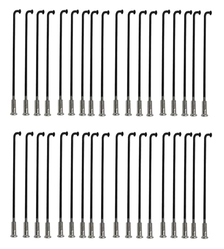 S SENQI Bike Spokes Electric Bicycle Spokes 13G Steel with Copper Cap E-Bike Tricycle Wheel Multiple sizes 36pcs Black,250mm