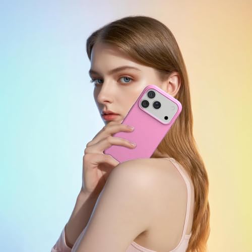 Image of DIZORO Compatible with (iPhone 17 Pro Max Case)(2025), Liquid Silicone 3 Layers Full Covered Soft Gel Rubber Phone Case,Shockproof Protective Cover with Anti-Scratch Microfiber Lining- Baby Pink