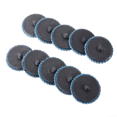 Emiif 20Pcs 2/50mm Flat Flap Disc Roll Lock Sanding Grinding Wheels 40 Grit- 1/4/6mm Shank Diameter For Carbon Steel, Alloy Steel, Stainless Steel, Cast Iron Grinding