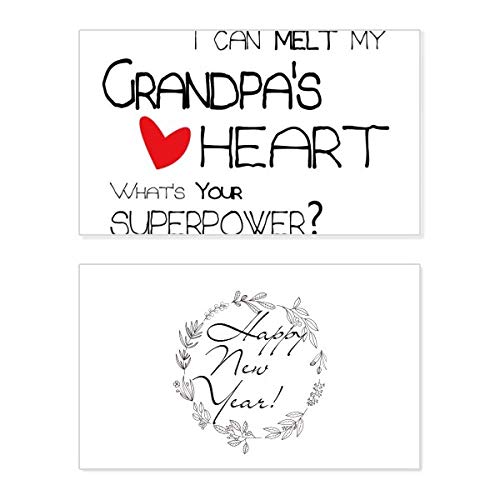 Tarjeta de felicitación para abuelo Melt Heart de Año Nuevo con diseño Best Grandfather Love