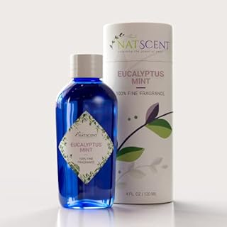 Natscent Plug & Play Eucalyptus Mint Fragrance Oil Bottle Replacement for Dynamo Aromatherapy Diffuser, Purifying and Energizing Aroma Oils - 4 oz. (120 ml)