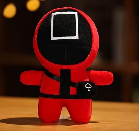 Hug and Feel Soft Toys Man Squad Game Soft Teddy Bear Square Shape 40cm Multicolor