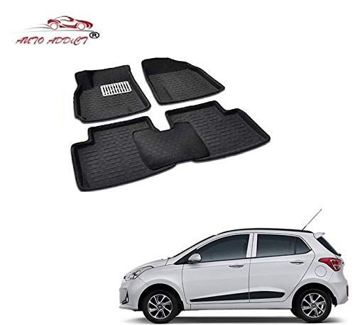 Image of Auto Addict Car 3D Mats Passenger Car for Grand i10 (Black)