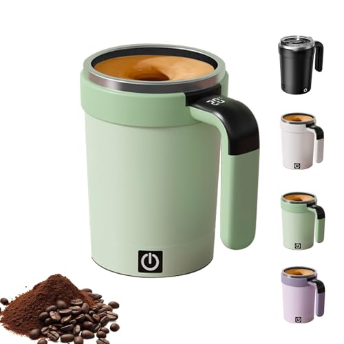 2026 New Electric Coffee Mug with a Built-In Lcd Thermometer, Perfect for Brewing Coffee, Milk, Cocoa, Etc, Made of 304 Stainless Steel, Upgraded Digital Touchscreen Mode (Green)