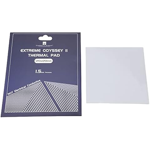 Thermalright Thermal Pad 14.8 W/mK Non Conductive Heat Dissipation Silicone Pad for PC Laptop Heatsink CPU/GPU/LED Graphics Card Motherboard Silicone Grease Multi-Size Pad (120x120x1.5mm) Cover