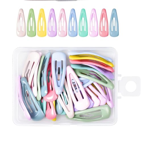 30 Pack Candy Color Kids Snap Hair Clips - Girls Hair Accessories in Assorted Colors - Durable Safe and Easy to Use Hair Clips for Kids