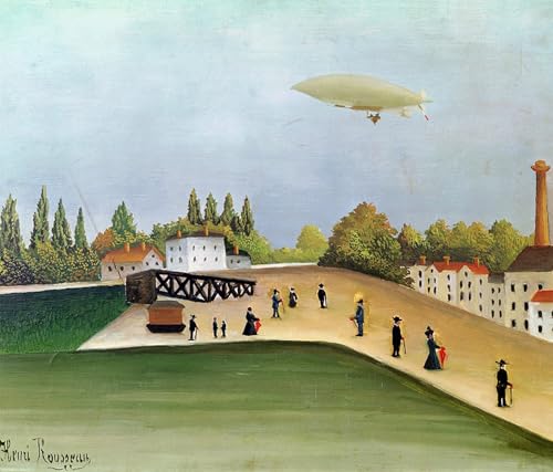 Tableau Toile d'Art Henri Rousseau : peinture décorative Quai à Ivry haute définition