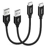【0.15m 2本】USB Type C ケーブル 短い 急速充電 QC3.0 15cm 高速データ転送 高耐久ナイロン Switch、Xperia XZ2 XZ、Galaxy S10 S9 S8 A21 A20 Note 10 9、FireHD8 10 Plus FireMax11、Xiaomi、その他Android USB-C機器対応
