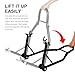 WINMAX TOOLS AUTOMOTIVE Heavy Duty Motorcycle Rear Wheel Lift Universal Sport Bike Swingarm Spool Paddock Stand Combo