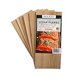 6 Pack Cedar Grilling Planks - Adds Smoky Cedar Flavor to Salmon, Chicken, Veggies and More.
