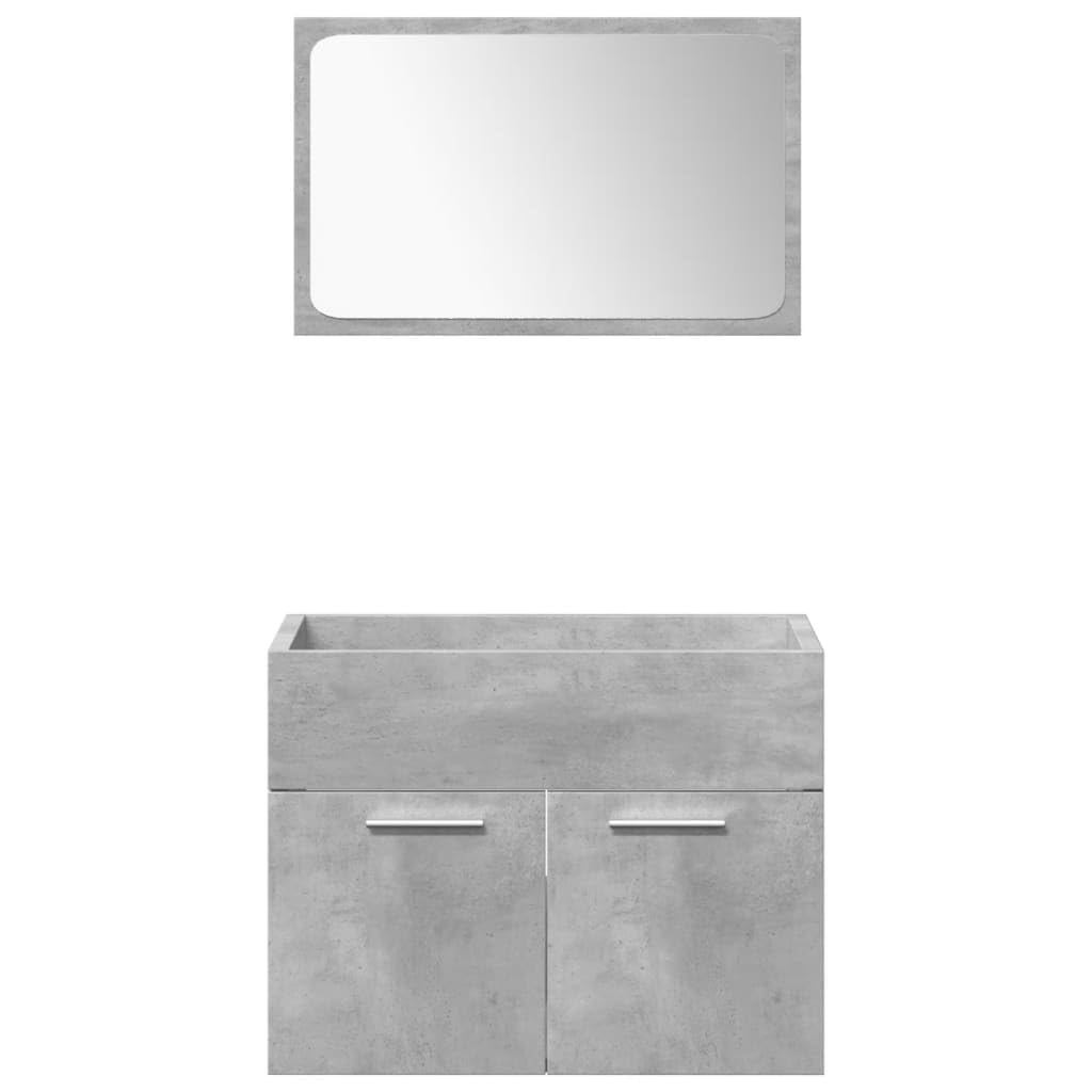 Homgoday Zestaw mebli łazienkowych 4 szt. sklejka betonowa szara szafka łazienkowa kolumna pomocnicza szafka łazienkowa nowoczesny styl 60 x 38,5 x 46 cm + 30 x 30 x 130 cm