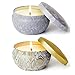 Produktbild La Jolíe Muse Duftkerzen 2er Set Vanille Kokosnuss & Blauer Lotos Sojawachs Aromatherapie Kerze, Kerze Geschenk, 35-45Std jeweils,185g