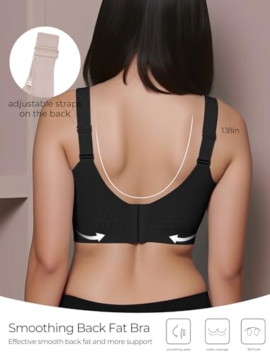 Womens Minimizer Bras for Women Full Coverage Wireless Plus Size Supportive Wide Strap Tshirt Seamless Bra Bralette3