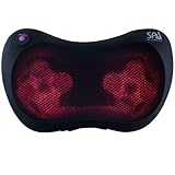 SPA SCIENCES - TAO Massage Pillow - Shiatsu Kneading Massage Pillow - Portable, Ergonomic - with Infrared Heating, Dual-Rotating Massage Heads - Includes Car Power Adapter - for All Skin & Body Types