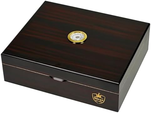 Slege Humidor de Puros Hecho a Mano, Humidor Cedro,Higrómetro,Hum...
