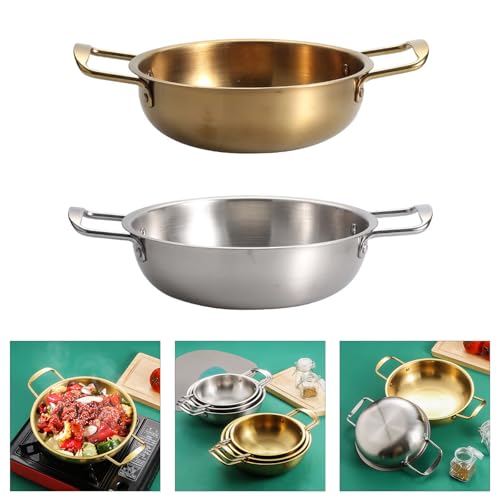 Sartén Wok de acero inoxidable con doble asa 26cm miniatura 2