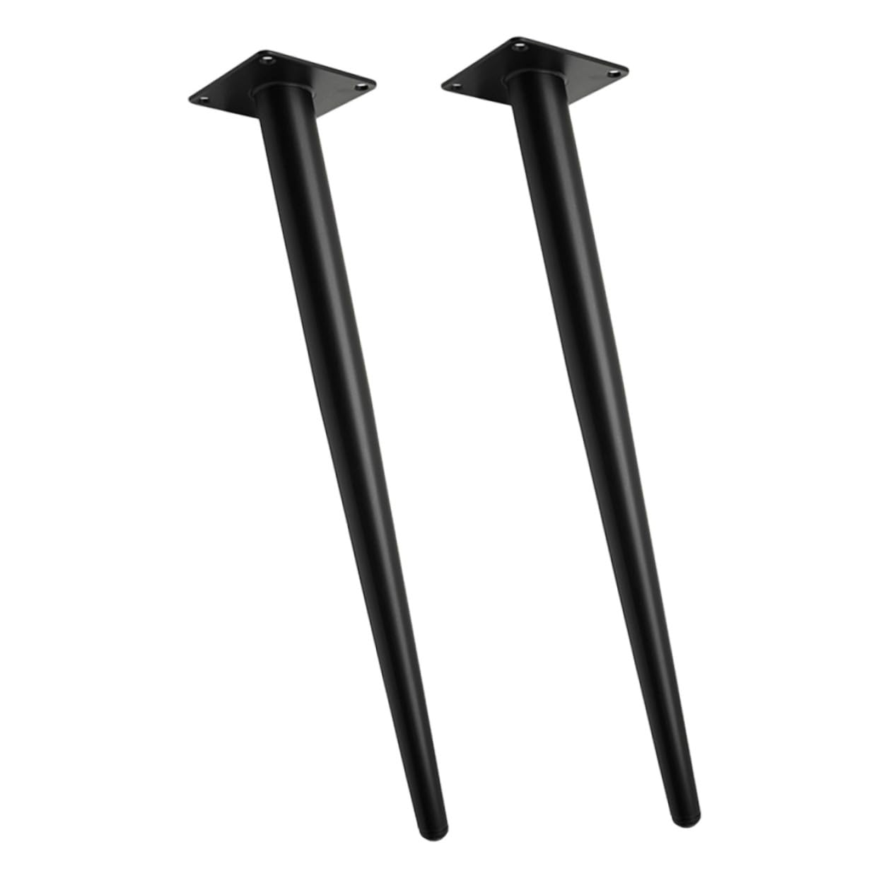Meubles métal mat noir tapered KOMBIUDA en lot de 2 pieds de table robustes
