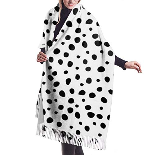 Tengyuntong Wrap étole châle wrap écharpe couverture écharpe, dalmatien noir écharpe classique chaud doux grande couverture wrap châle écharpes Cover