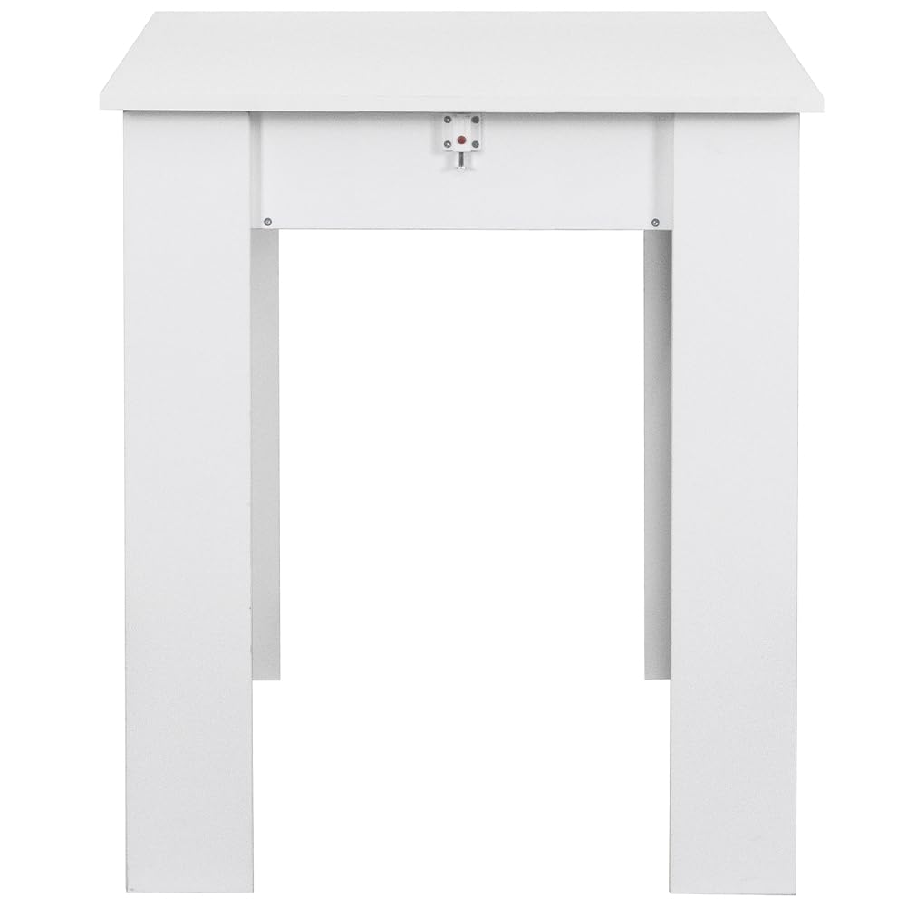 Shally Dogan Tavolo Allungabile Sala da pranzo Bianco da 110 x 70 cm a 150 x 70 cm, Design Moderno, Estensibile Salvaspazio, Ideale per Sala Pranzo, Soggiorno, Cucina, Arredamento Interno, (Bianco)