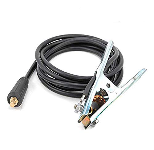 SUSEMSE Welding Ground Clamp Earth and Cable 10Feet 16mm Connector DKJ10-25 Copper Grip Clip Clamp (5M 16Feet)