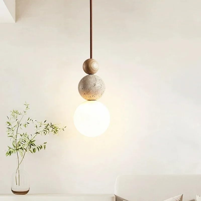 Suspension LED en travertin pour illuminer votre îlot de cuisine