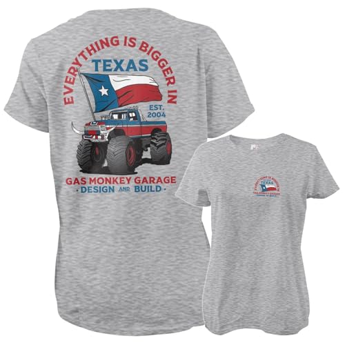 T-Shirt Gas Monkey Garage Idéal pour Rassemblement Auto et Look Rock Féminin