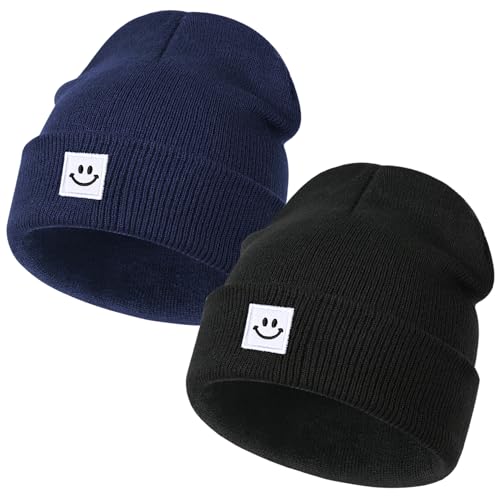 Image of Baby Beanie Hat, Newborn Toddler Winter Warm Knit Hat, Kids Soft Beanie Cap