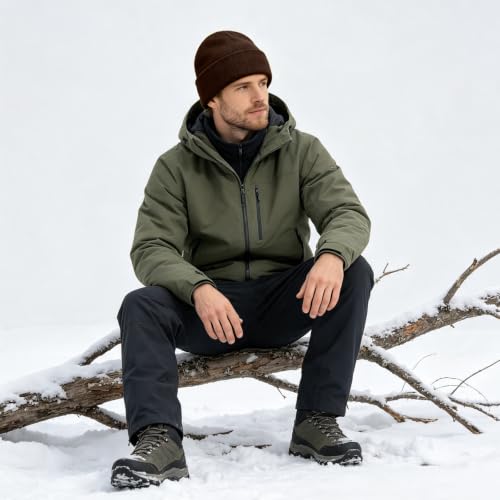 Image of ZOORON Beanie for Women Men Ski Watch Cap Cuffed Plain Skull Knit Hat Soft Fisherman Winter Hat