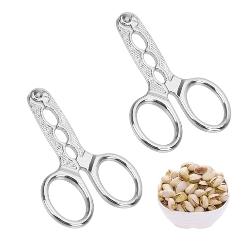 Nussknacker für Nüsse, Edelstahl, Pistazien-Schäler, Küchenwerkzeuge, Nussknacker, Multifunktions-Walnussknacker, Kiefernschalenöffner, Nussknacker, Spezialwerkzeuge und Gadgets, 2 Stück