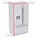 1/12 Dollhouse Miniature Furniture Fridge Refrigerator White by Generic
