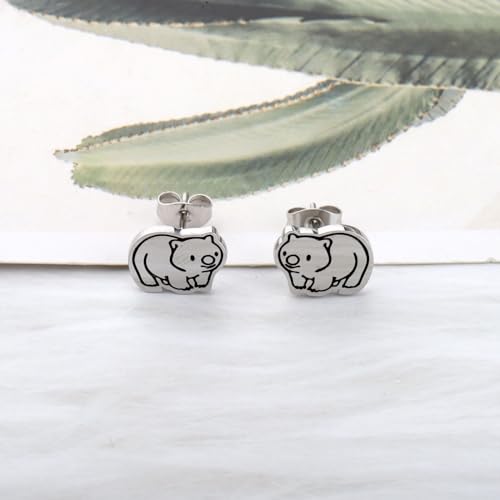 OKEYCH Wombat Lover Gift Wombats Stud Earrings Who Loves Wombats Jewelry Wombat Merch3