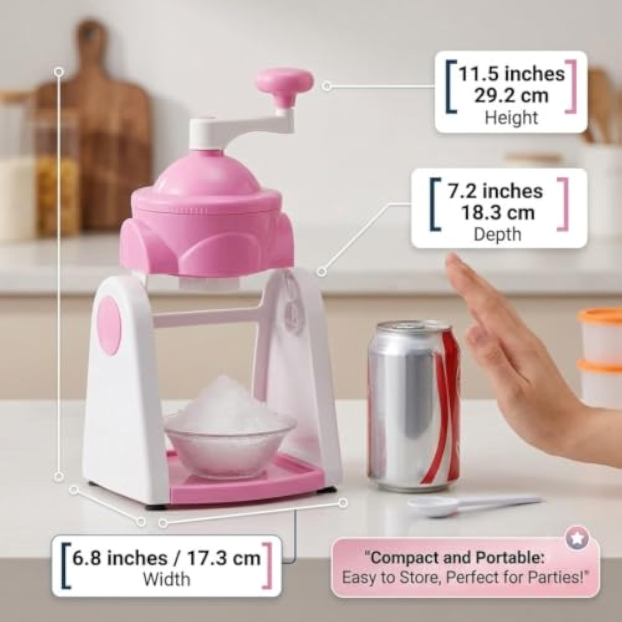 Manual Snow Cone Maker and Ice Shaver Machine