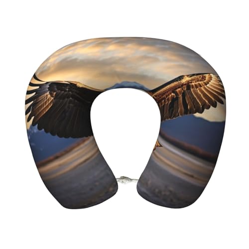 Almohada de viaje de espuma viscoelástica portátil negra